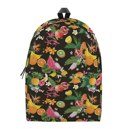 Tropical Paradise Fruits Pattern Print Backpack