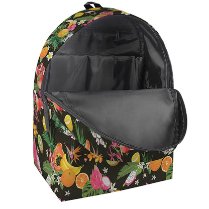 Tropical Paradise Fruits Pattern Print Backpack