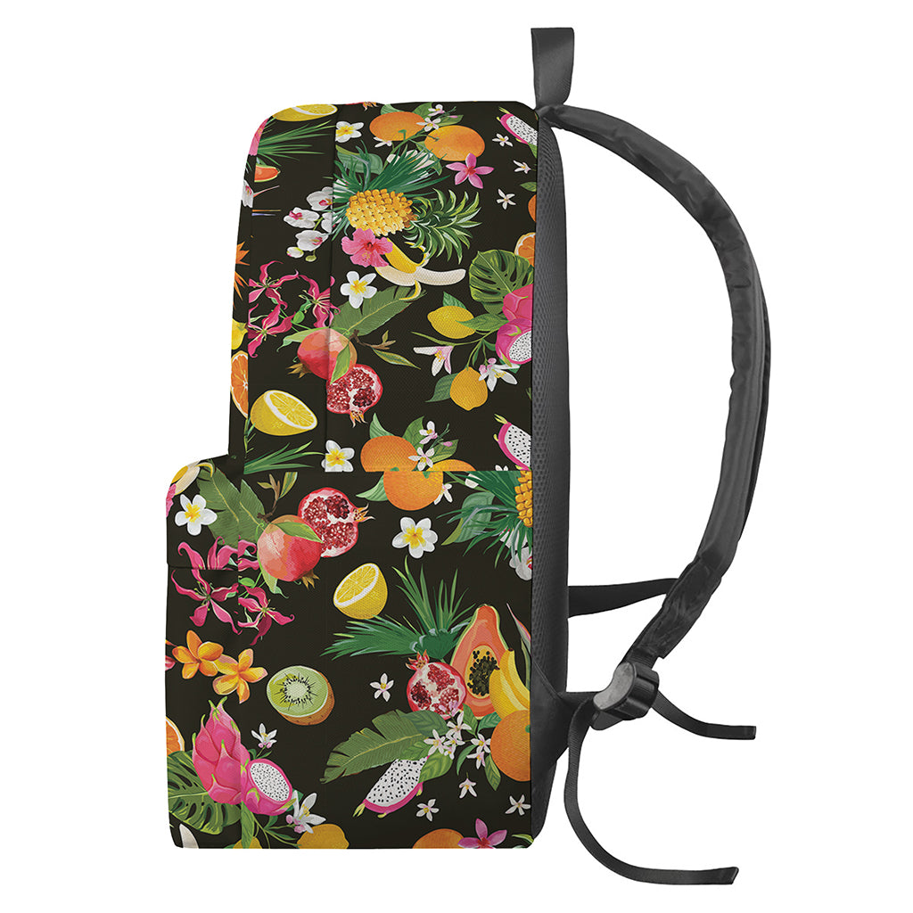 Tropical Paradise Fruits Pattern Print Backpack