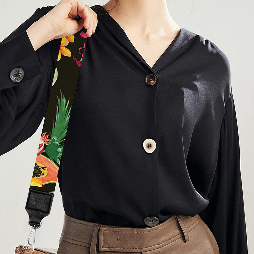 Tropical Paradise Fruits Pattern Print Bag Strap
