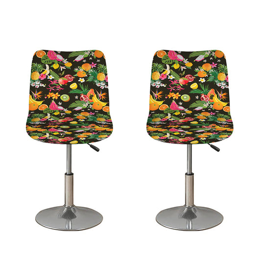 Tropical Paradise Fruits Pattern Print Bar Stool Covers