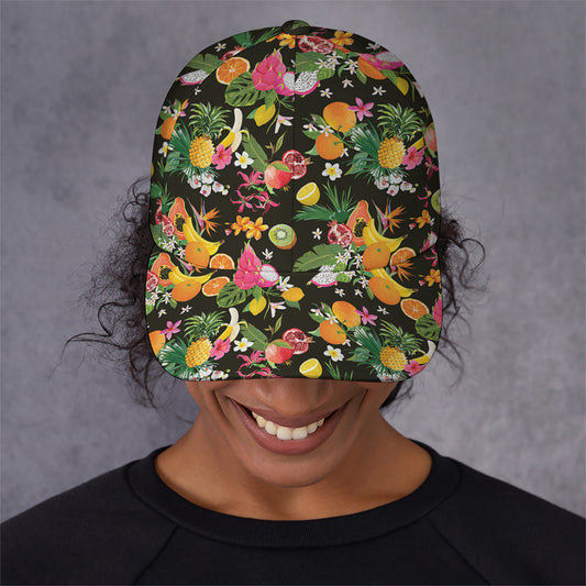 Tropical Paradise Fruits Pattern Print Baseball Cap
