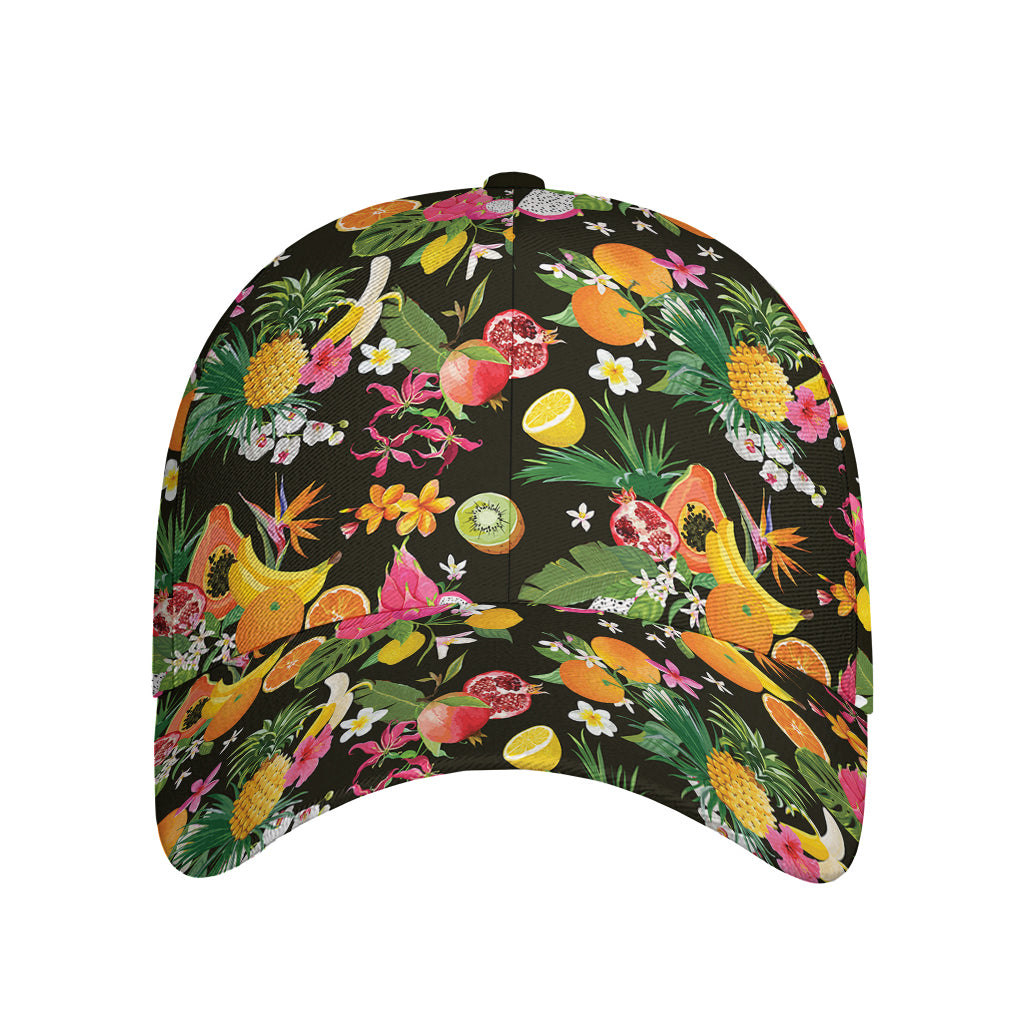 Tropical Paradise Fruits Pattern Print Baseball Cap