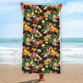 Tropical Paradise Fruits Pattern Print Beach Towel