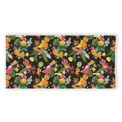 Tropical Paradise Fruits Pattern Print Beach Towel