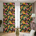 Tropical Paradise Fruits Pattern Print Dimout Pencil Pleat Curtains