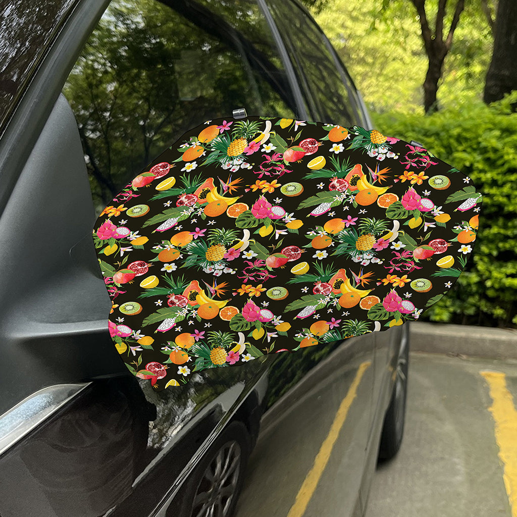 Tropical Paradise Fruits Pattern Print Car Side Mirror Covers