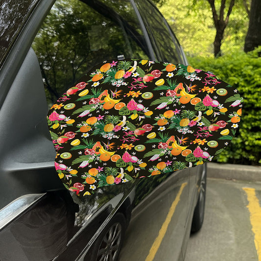 Tropical Paradise Fruits Pattern Print Car Side Mirror Covers