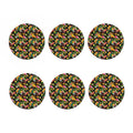 Tropical Paradise Fruits Pattern Print Coaster Set