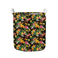 Tropical Paradise Fruits Pattern Print Collapsible Laundry Basket