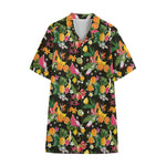 Tropical Paradise Fruits Pattern Print Cotton Hawaiian Shirt