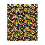 Tropical Paradise Fruits Pattern Print Curtain
