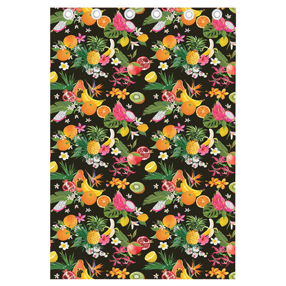 Tropical Paradise Fruits Pattern Print Curtain