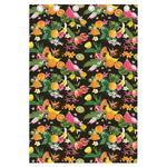 Tropical Paradise Fruits Pattern Print Curtain