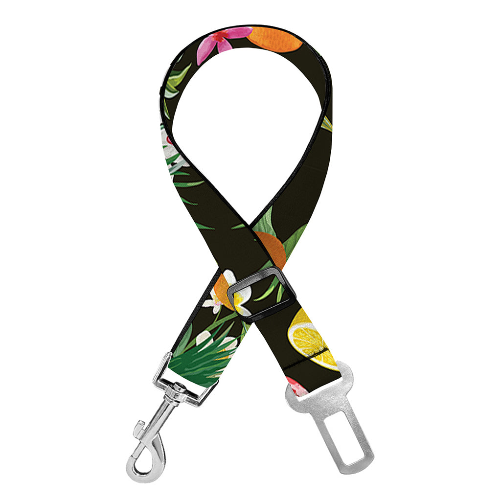 Tropical Paradise Fruits Pattern Print Dog Seat Belt
