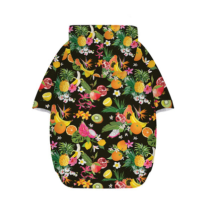 Tropical Paradise Fruits Pattern Print Dog Zip Up Hoodie