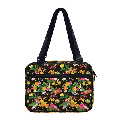 Tropical Paradise Fruits Pattern Print Double Strap Bible Bag
