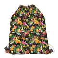 Tropical Paradise Fruits Pattern Print Drawstring Bag