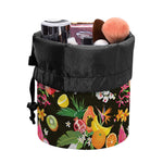 Tropical Paradise Fruits Pattern Print Drawstring Makeup Bag