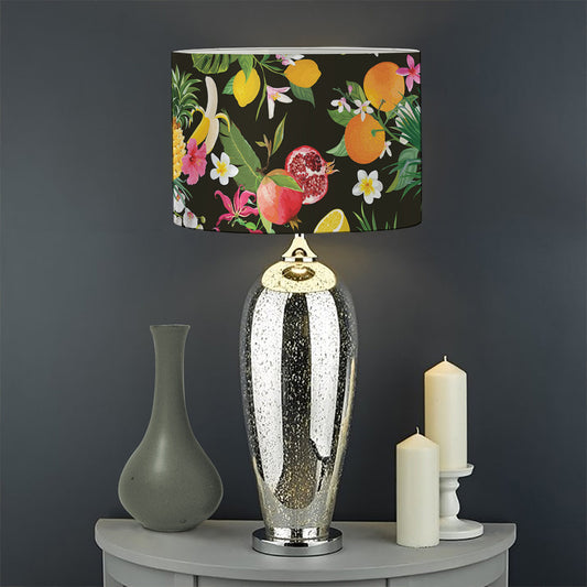 Tropical Paradise Fruits Pattern Print Drum Lamp Shade
