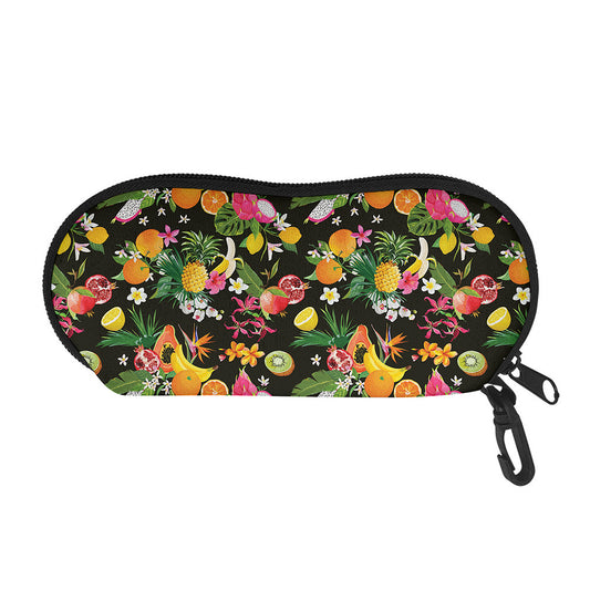 Tropical Paradise Fruits Pattern Print Glasses Case