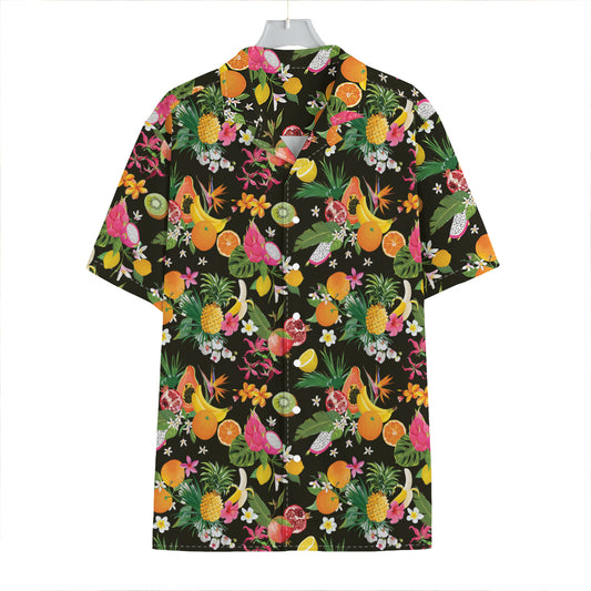 Tropical Paradise Fruits Pattern Print Hawaiian Shirt
