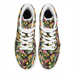 Tropical Paradise Fruits Pattern Print High Top Leather Sneakers