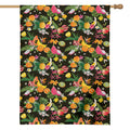 Tropical Paradise Fruits Pattern Print House Flag