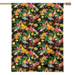 Tropical Paradise Fruits Pattern Print House Flag