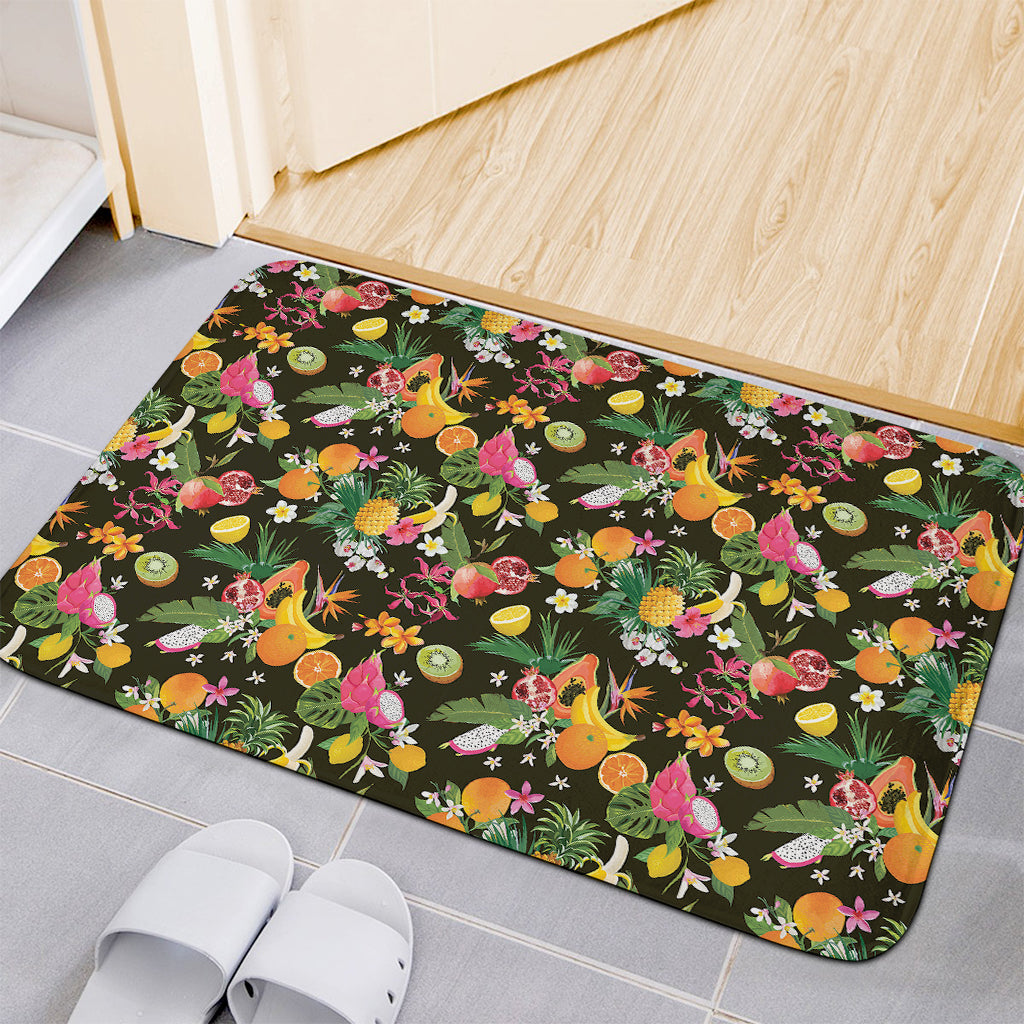 Tropical Paradise Fruits Pattern Print Indoor Door Mat