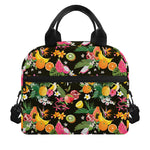 Tropical Paradise Fruits Pattern Print Insulated Lunch Bag