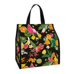 Tropical Paradise Fruits Pattern Print Insulated Lunch Tote