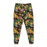 Tropical Paradise Fruits Pattern Print Jogger Pants