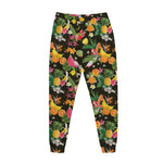 Tropical Paradise Fruits Pattern Print Jogger Pants