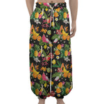 Tropical Paradise Fruits Pattern Print Lantern Pants