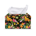 Tropical Paradise Fruits Pattern Print Leather Tissue Box Cover