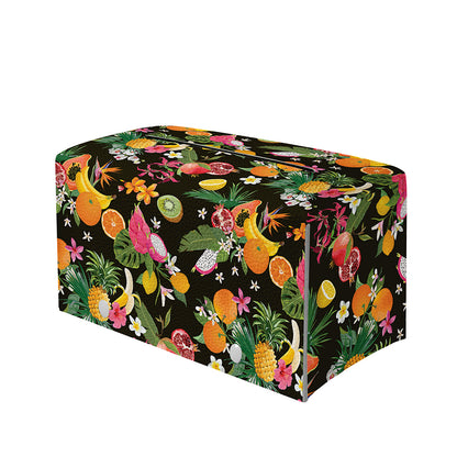 Tropical Paradise Fruits Pattern Print Leather Tissue Box Cover