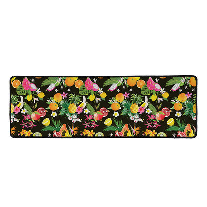 Tropical Paradise Fruits Pattern Print Long Kitchen Mat