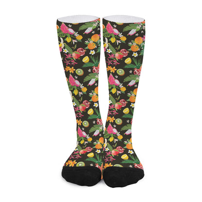 Tropical Paradise Fruits Pattern Print Long Socks