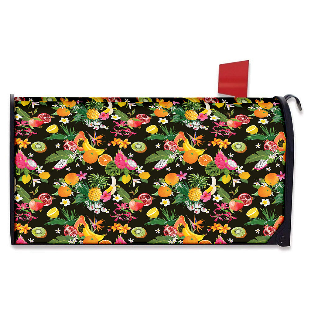Tropical Paradise Fruits Pattern Print Mailbox Cover