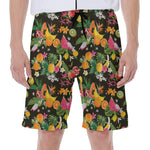 Tropical Paradise Fruits Pattern Print Men's Beach Shorts
