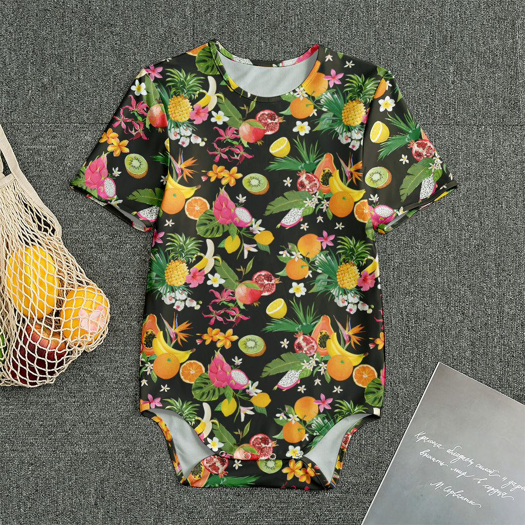 Tropical Paradise Fruits Pattern Print Men's Bodysuit