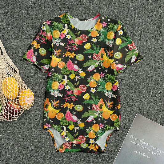 Tropical Paradise Fruits Pattern Print Men's Bodysuit