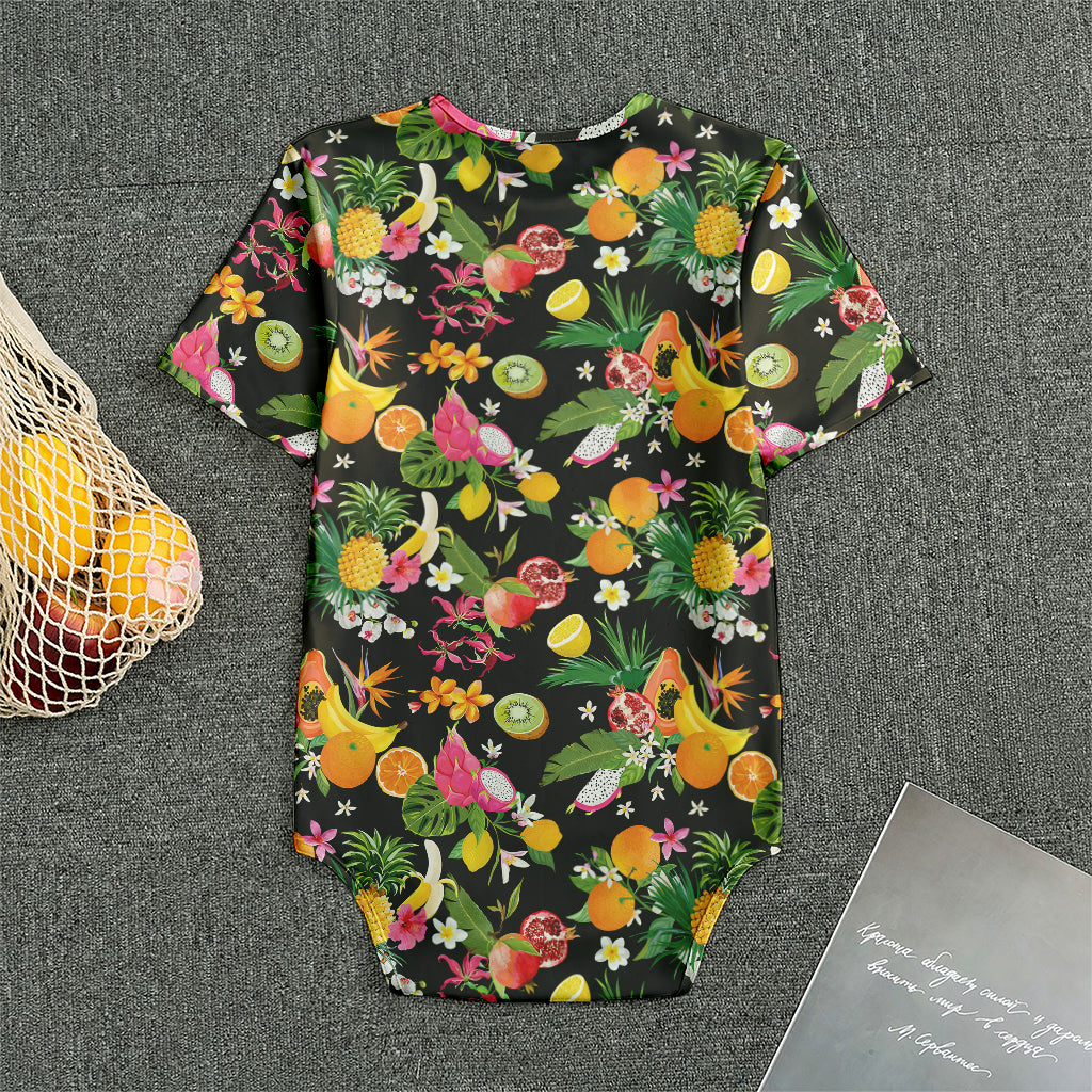 Tropical Paradise Fruits Pattern Print Men's Bodysuit