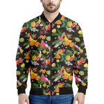 Tropical Paradise Fruits Pattern Print Men's Bomber Jacket