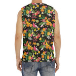 Tropical Paradise Fruits Pattern Print Men's Fitness Tank Top