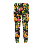 Tropical Paradise Fruits Pattern Print Men's leggings