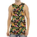 Tropical Paradise Fruits Pattern Print Men's Muscle Tank Top