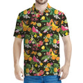 Tropical Paradise Fruits Pattern Print Men's Polo Shirt