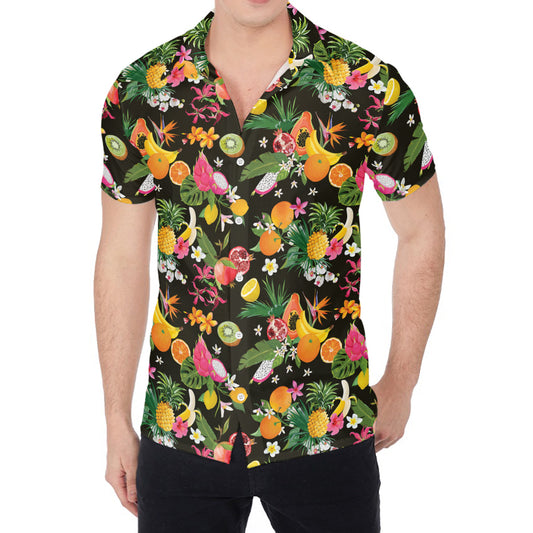 Tropical Paradise Fruits Pattern Print Men's Shirt